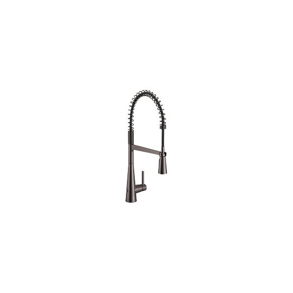 Sleek One-Handle Kitchen Faucet in Matte Black
